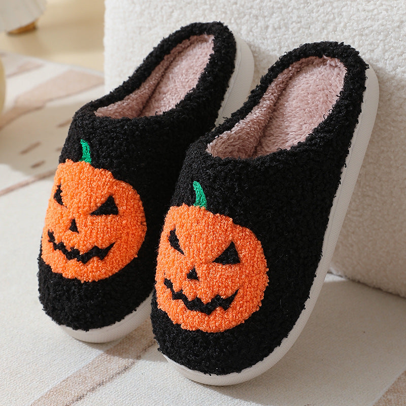 Wholesale Winter Halloween Home Comfortable Thick-soled Warm Indoor Couple Cotton Slippers